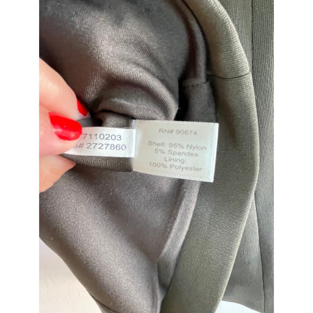 BOSTON PROPER Beyond Travel Collection olive green cold shoulder cutout blazer - Picture 11 of 11